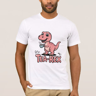 Tea-Rex – Süßer Cartoon-T-Rex genießt eine Tasse T T-Shirt