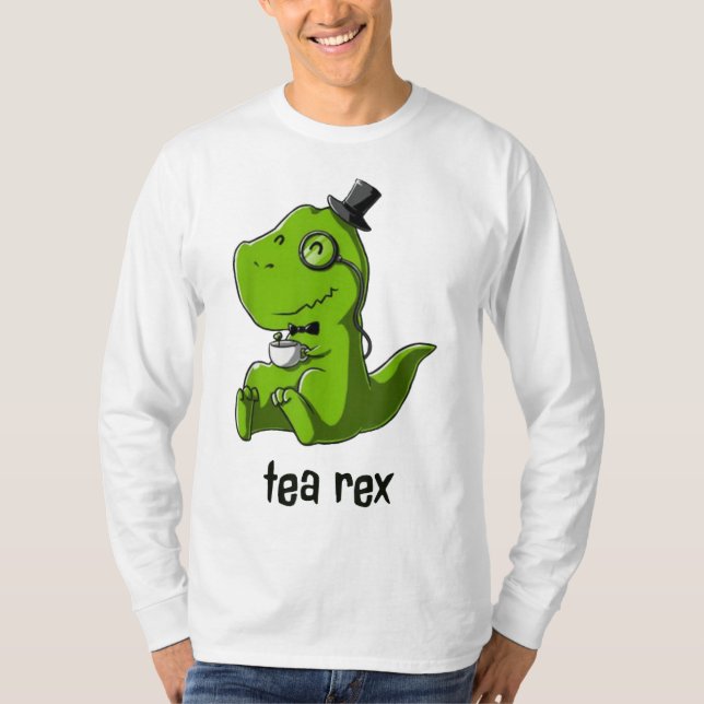 Tea Rex T-Rex Dinosaurier Dino Kaffee Hot Drink Co T-Shirt (Vorderseite)