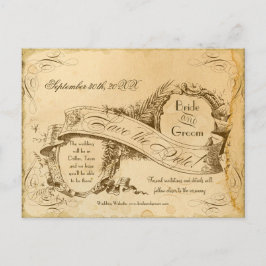 Tea Stated Vintage Wedding 1 - Speichern Sie die D Ankündigungspostkarte