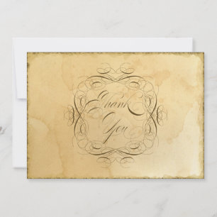 Tea Stected Vintage Wedding 1 - Danke, Anmerkungen Dankeskarte