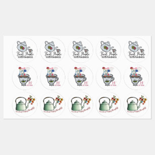 Tea Teapot de l'après-midi Citations Stickers