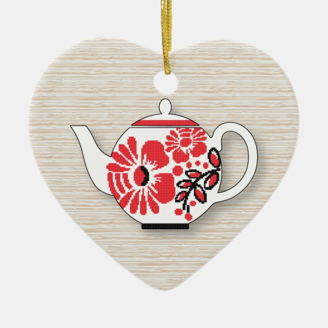 Tea Teapots Keramikornament (Vorne)