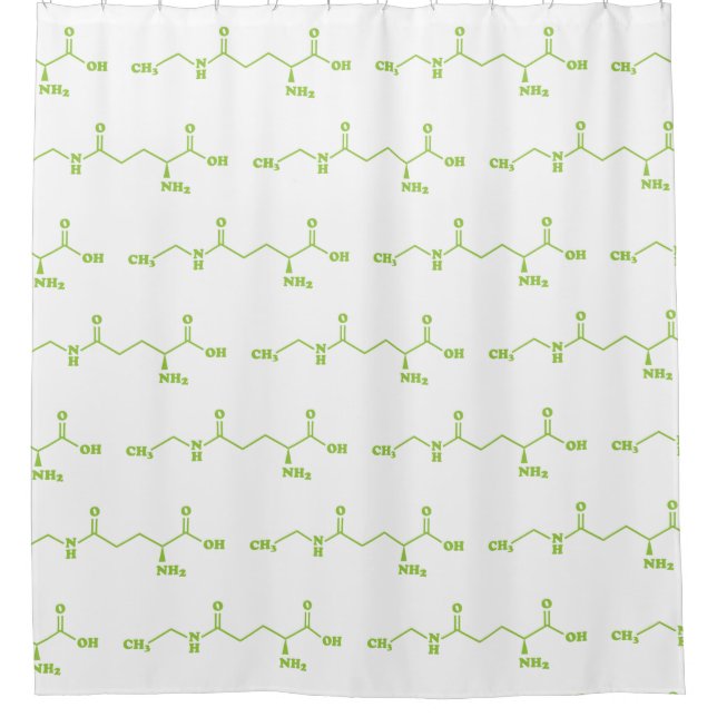 Tea Theanine Molecular Chemical Formel Duschvorhang (Vorderseite)