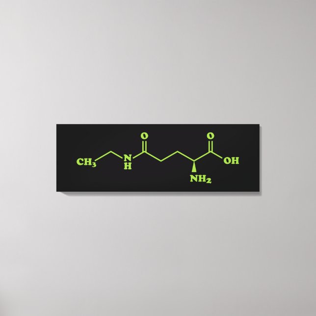 Tea Theanine Molecular Chemical Formel Leinwanddruck (Vorderseite)