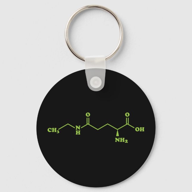 Tea Theanine Molecular Chemical Formel Schlüsselanhänger (Vorderseite)