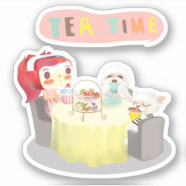Tea Time Aufkleber