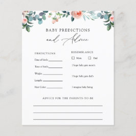 Tea Time Baby Advice and Predictions Card