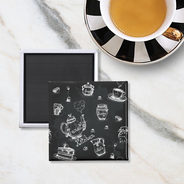 Tea Time Black Magnet (Von Creator hochgeladen)