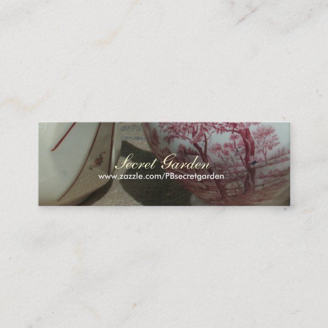 Tea Time Business Cards 2 Mini Visitenkarte (Vorderseite)