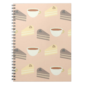 Tea Time Cake Slices and Teacup Notebook Notizblock