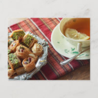 Tea time Carte postale de la salle de thé pour le 