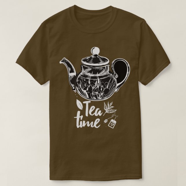 Tea Time Gerahmt Ihren Teecup T-Shirt (Design vorne)