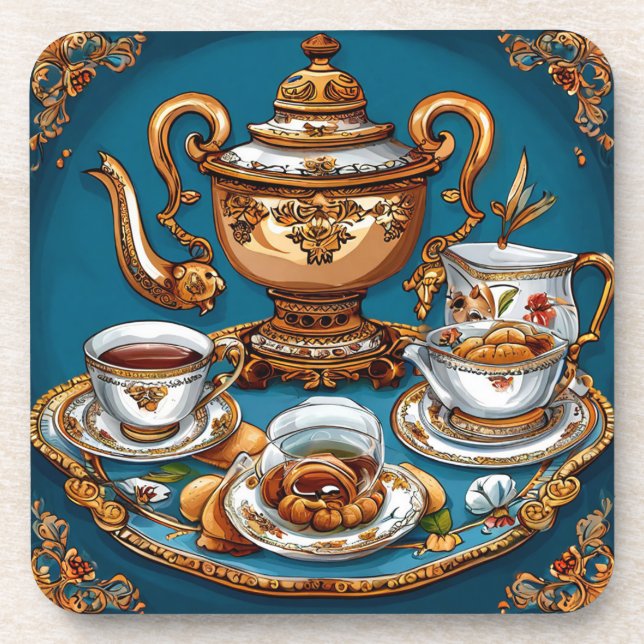 Tea Time Getränkeuntersetzer (Vorderseite)