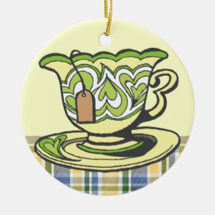 Tea Time Keramikornament