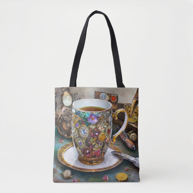 Tea Time mit dem Zeitreisenden Tasche (Vorderseite)
