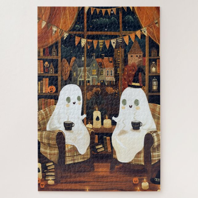 Tea Time mit Ghosts Jigsaw Puzzle (Vertikal)