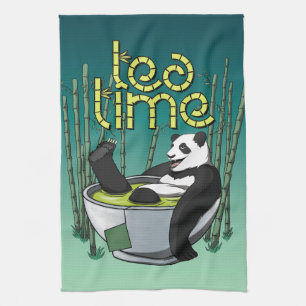 Tea Time Panda Geschirrtuch