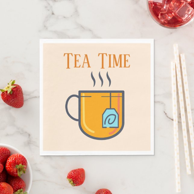 Tea Time Paper Napkin Serviette (Beispiel)