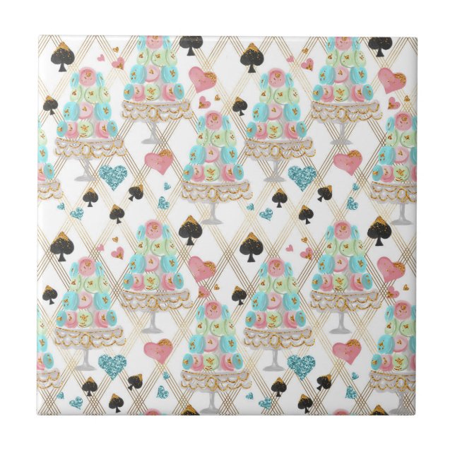 Tea Time Pattern Fliese (Vorderseite)