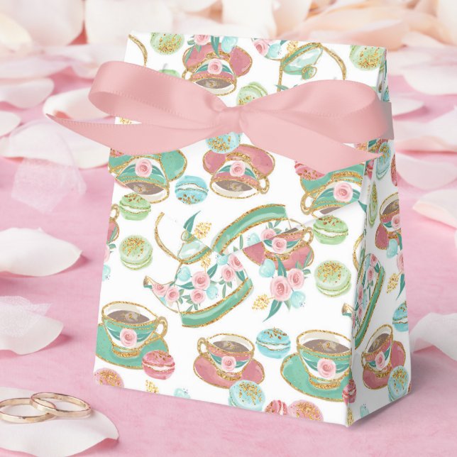 Tea Time Pattern Geschenkschachtel (Hochzeit)
