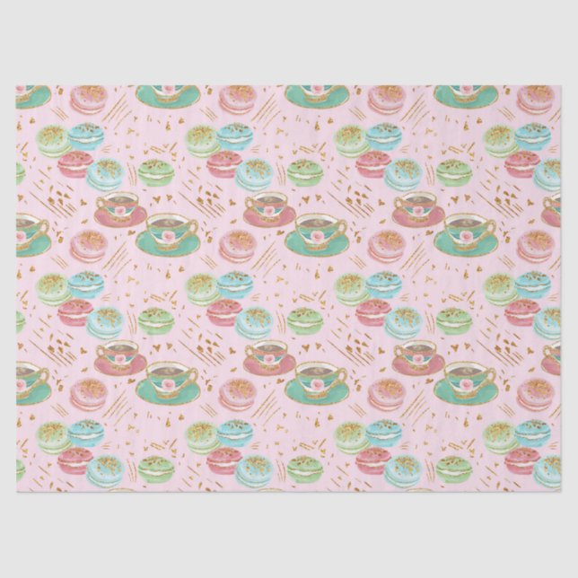 Tea Time Pattern Seidenpapier (Vorderseite)