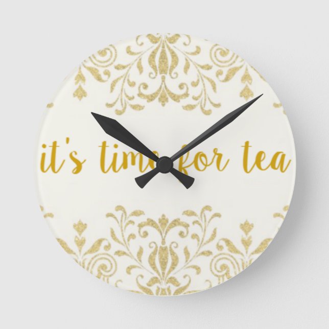 Tea Time Runde Wanduhr (Vorderseite)