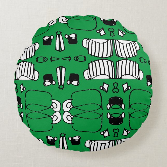 Tea Time Rundes Kissen (Vorderseite)