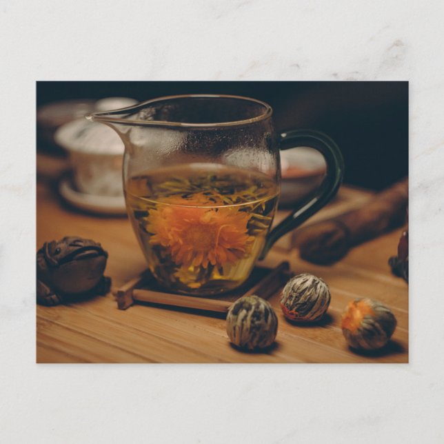 Tea time Tea cup carte postale pour le post-croise (Devant)