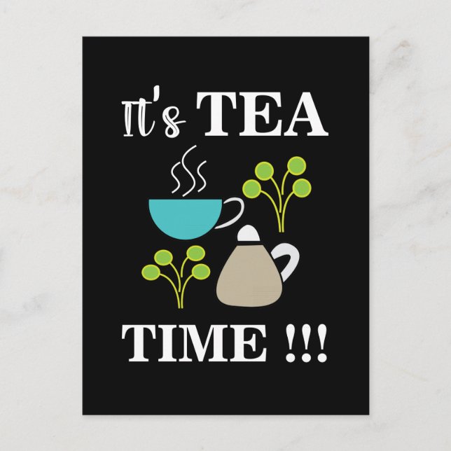 Tea Time Tea Lover Tea Cup Postkarte (Vorderseite)