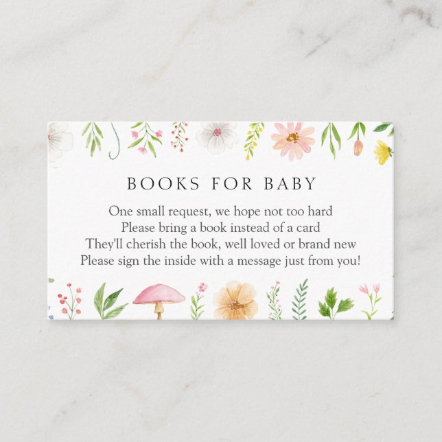Tea Time Whimsical Wildblume Books for Baby Begleitkarte (Vorderseite)