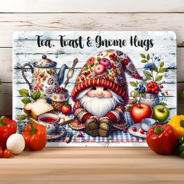 Tea Toast Gnome Hugs Vintages Niedliches Gnome Schneidebrett