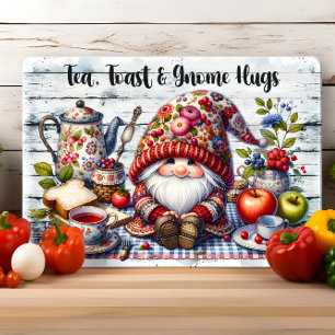 Tea Toast Gnome Hugs Vintages Niedliches Gnome Schneidebrett