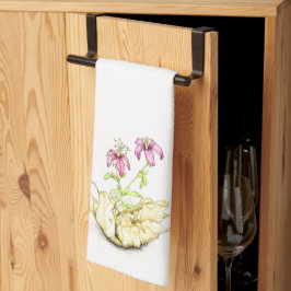 Tea towel, watercolor wildflower geranium geschirrtuch