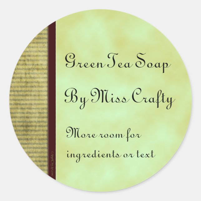 Tea vert Personnalisé Accueil Artisanat Étiquettes (Devant)