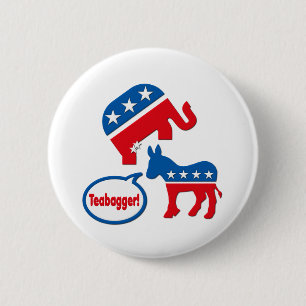 Teabagger republikanische Demokrat Button
