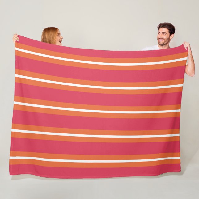 Teaberry- und Mandarin-Streifen Fleecedecke (Beispiel)
