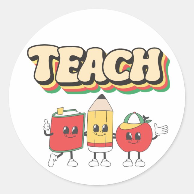 TEACH-Aufkleber Runder Aufkleber (Vorderseite)