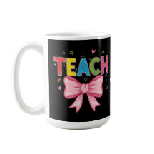 Teach Coquette Bow Crayon Lehrer Kinder Funny