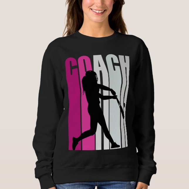 Teach Female Baseballteacher Master Coach Softball Sweatshirt (Vorderseite)
