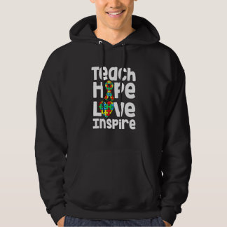 Teach Hope Inspirier Warrior of Autismus Awareness Hoodie