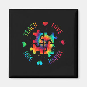 Teach Hope Liebe Inspirierte Autismus Awareness Te Magnet