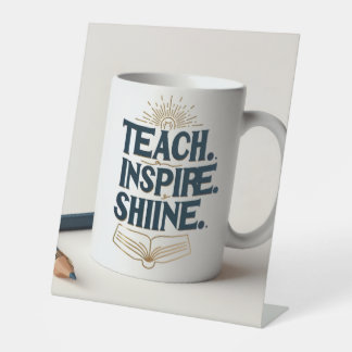 Teach. Inspire. Shine. Teacher Mug Sockelschild
