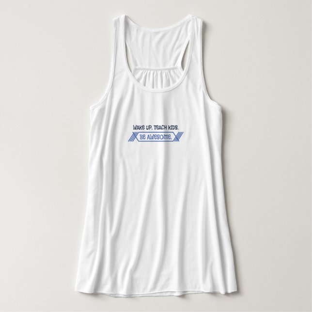 Teach Kids be Phantastische Flowy Racerback Tank o Top (Design Vorderseite)