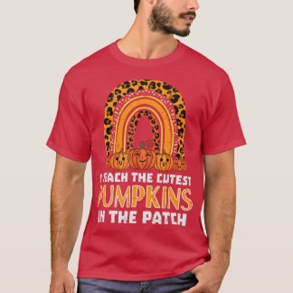Teach Leopard Rainbow Niedlich Halloween Costume T T-Shirt