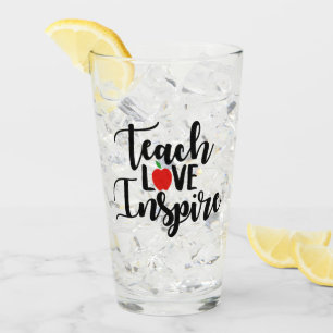 Teach-Liebe inspiriere Beruf-Glas Glas