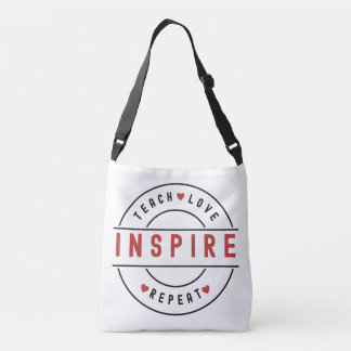 Teach-Liebe Inspiriere Motivierend Tragetaschen Mit Langen Trägern