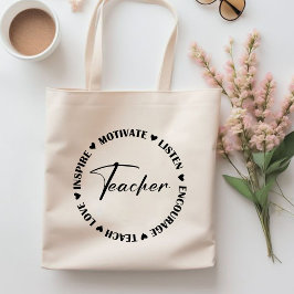 Teach Liebe Inspiriert Hören Ermutigen Sie Lehrerg Tragetasche