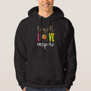 Teach Liebe Inspiriert Leopard Gefärbte Krawatte S Hoodie