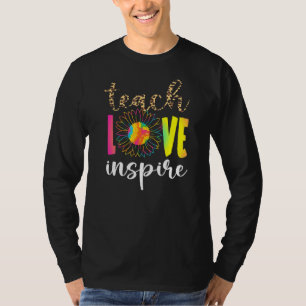 Teach Liebe Inspiriert Leopard Gefärbte Krawatte S T-Shirt