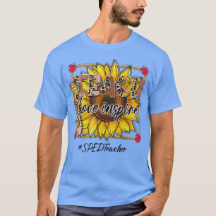 Teach Liebe Inspiriert SPED Lehrer Boho Leopard Su T-Shirt